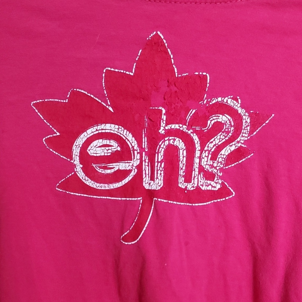 Kids Pink T-Shirt with Leaf Design Size Medium (8-10) - Picture 2 of 3